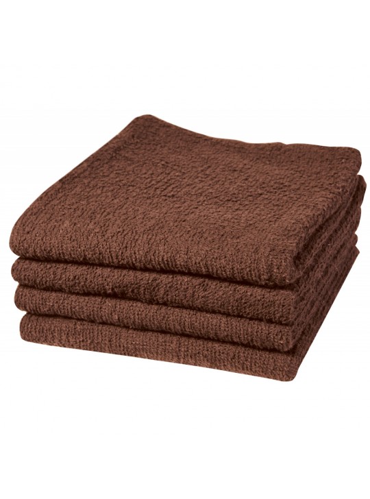 Face Towel 13" x 13" #1.50Lbs/dz Standard Full Terry 12/Pack color: BROWN